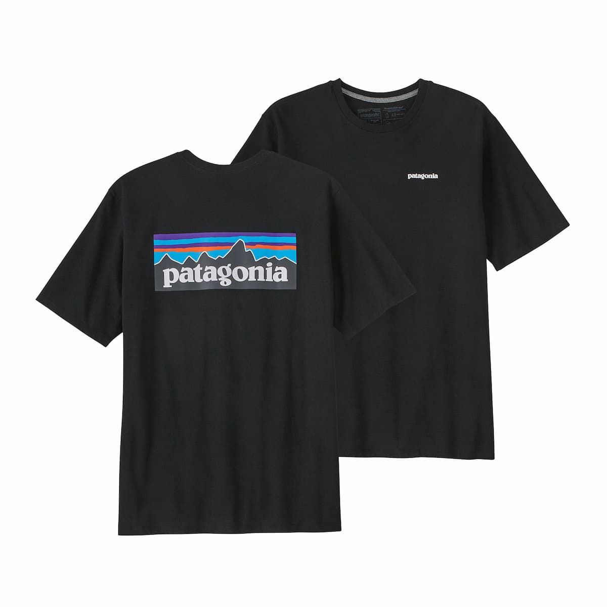 Camiseta Patagonia M s P 6 Logo Responsibili Tee Negra Mission Surf Shop