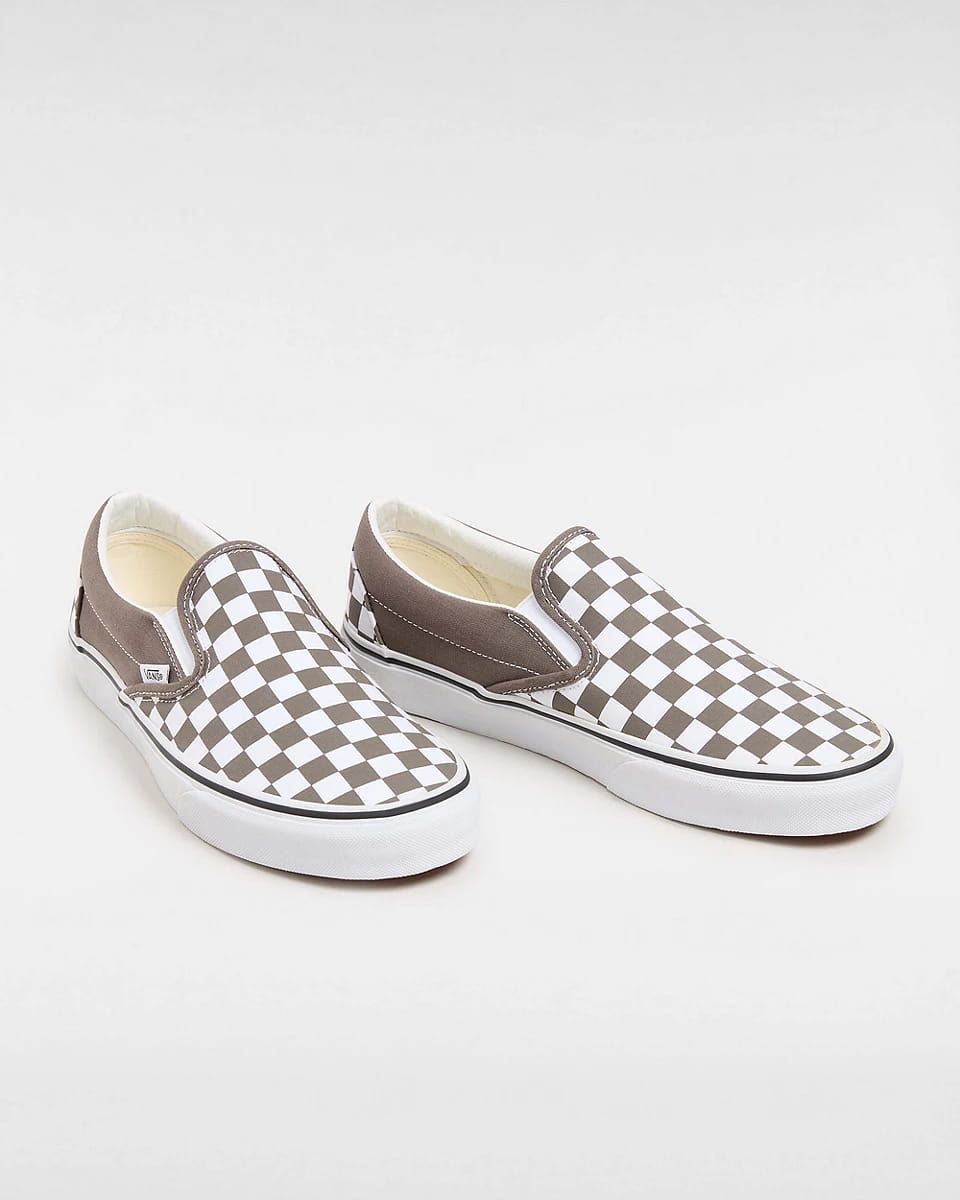 Zapatillas Vans Slip On Checkerboard Gris Blanco Mission Surf Shop