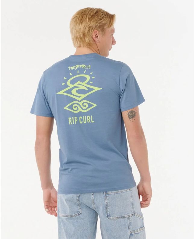 Hombre con Camiseta de manga corta Rip Curl Search Icon Azul Bluefin 