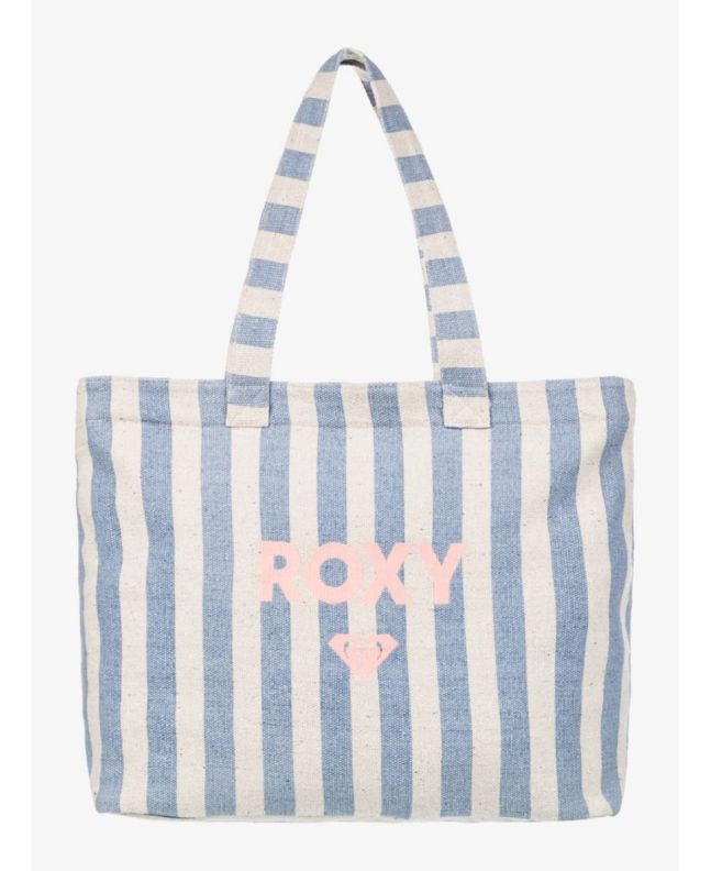 Bolsa de playa Roxy Fairy Beach Azul con estampado a rayas para mujer