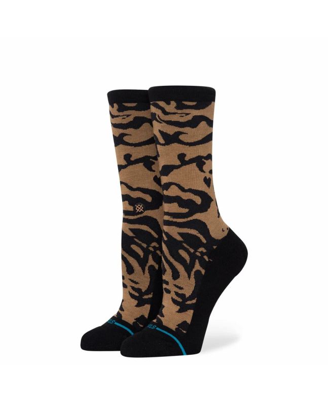 Calcetines Stance Animalistic Crew Sock Negro-Marrón estampado animal