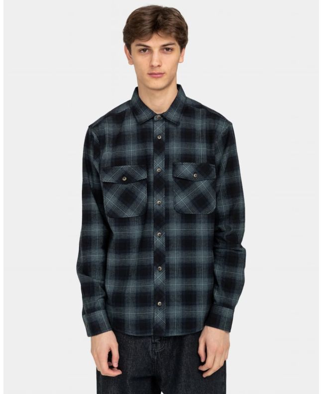 Hombre con Camisa de franela orgánica Element Tacoma Classic Verde