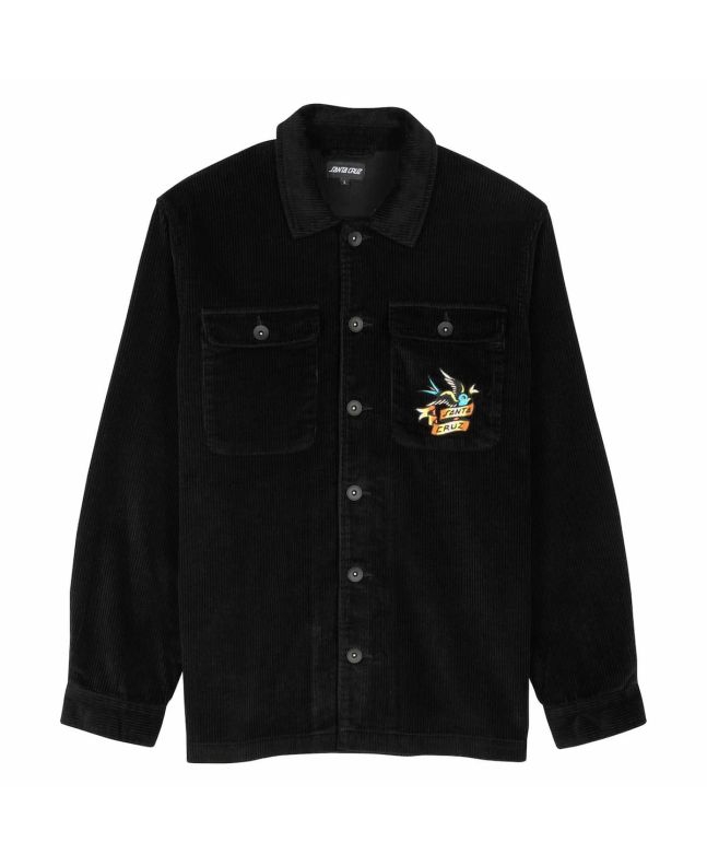 Camisa de pana Santa Cruz Sommer Sparrow Negra para hombre