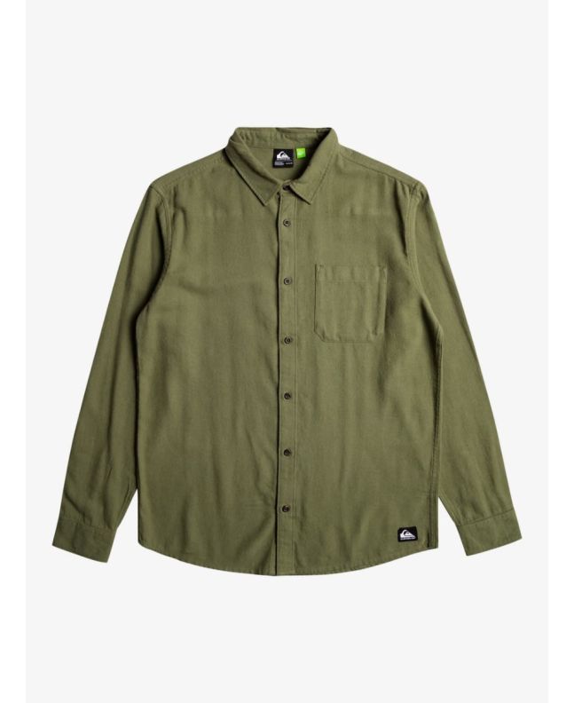 Camisa de franela Quiksilver Solid Motherfly Verde para hombre