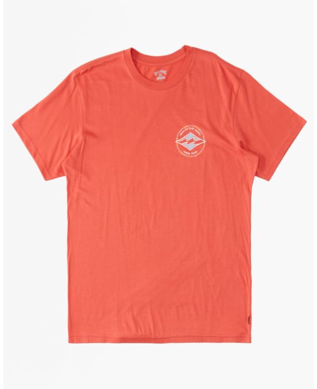 Camiseta de manga corta Billabong Rotor Diamond Coral para niños de 8 a 16 años