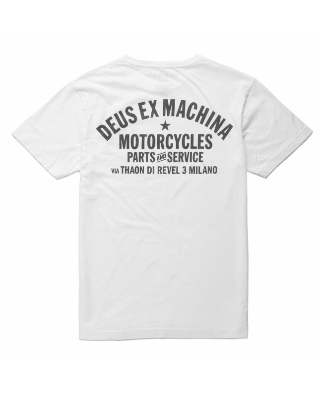 Camiseta de manga corta Deus Ex Machina Milano Address Blanca para hombre