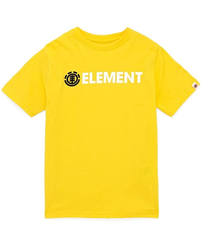 Camiseta de manga corta para niño Element Blazin en color amarillo