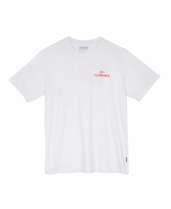 Camiseta orgánica de manga corta Florence Marine X Crew Blanca para hombre