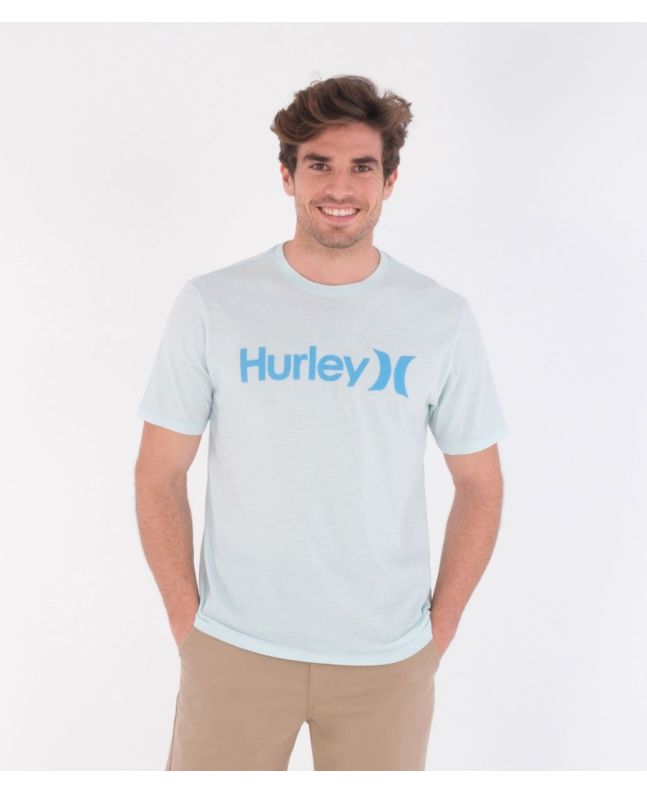 Hombre con camiseta de manga corta Hurley Everyday Washed One and Only Solid azul