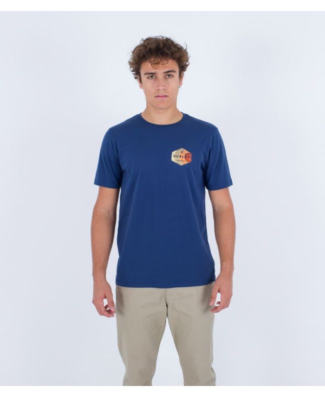 Hombre con camiseta de manga corta Hurley Everyday So Gnar azul marino