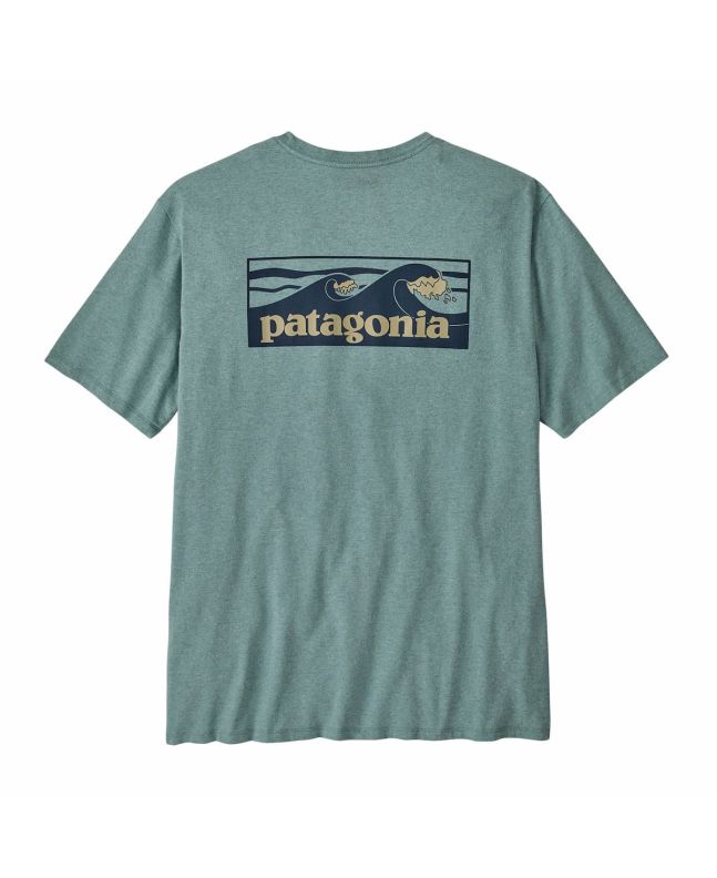 Camiseta Patagonia Boardshort Logo Pocket Responsibili-tee Blue Sage para hombre