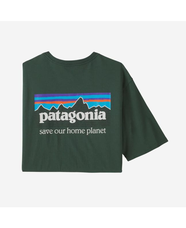 Camiseta Orgánica de manga corta Patagonia M's P-6 Mission Pinyon Green para hombre