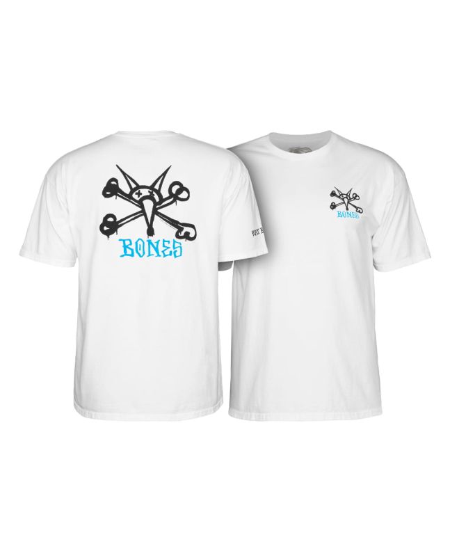 Camiseta de manga corta Powell Peralta Rat Bones Blanca para hombre