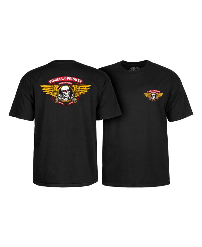 Camiseta de manga corta Powell Peralta Winged Ripper Negra para hombre