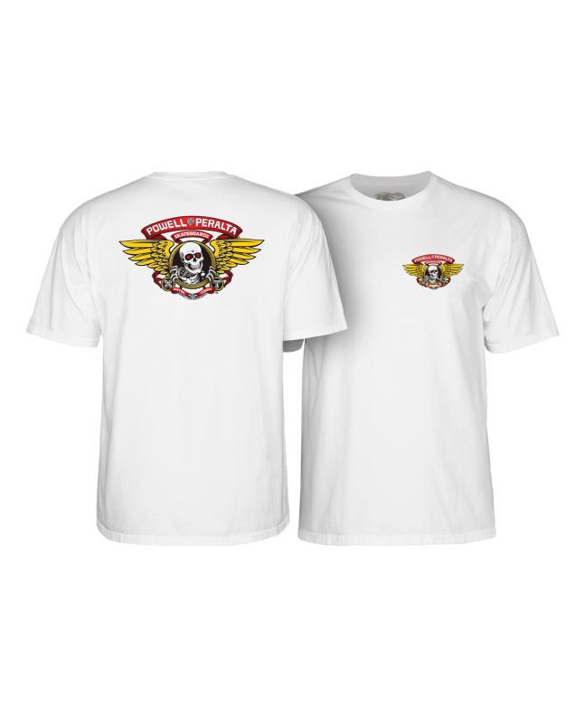 Camiseta de manga corta Powell Peralta Winged Ripper Blanca para hombre
