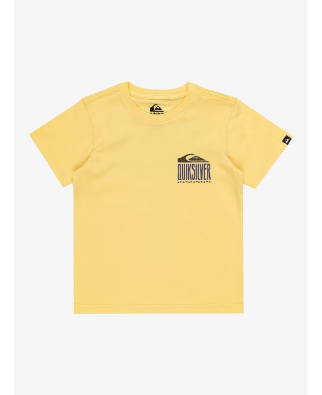 Camiseta de manga corta Quiksilver World Force amarilla para niño 2-7 años
