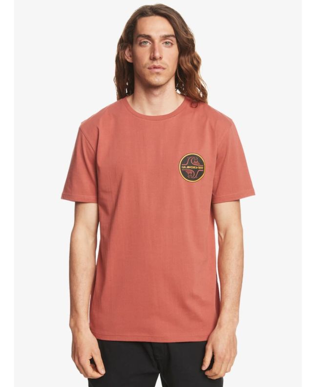 Hombre con camiseta de manga corta Quiksilver Core Bubble Marsala