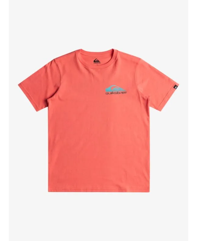 Camiseta de manga corta Quiksilver Omni Wave Youth coral para niño 8-16 años