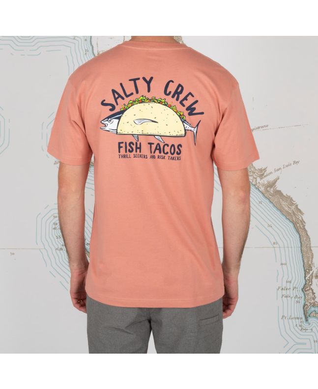 Hombre con camiseta de manga corta Salty Crew Baja Fresh Premiun coral