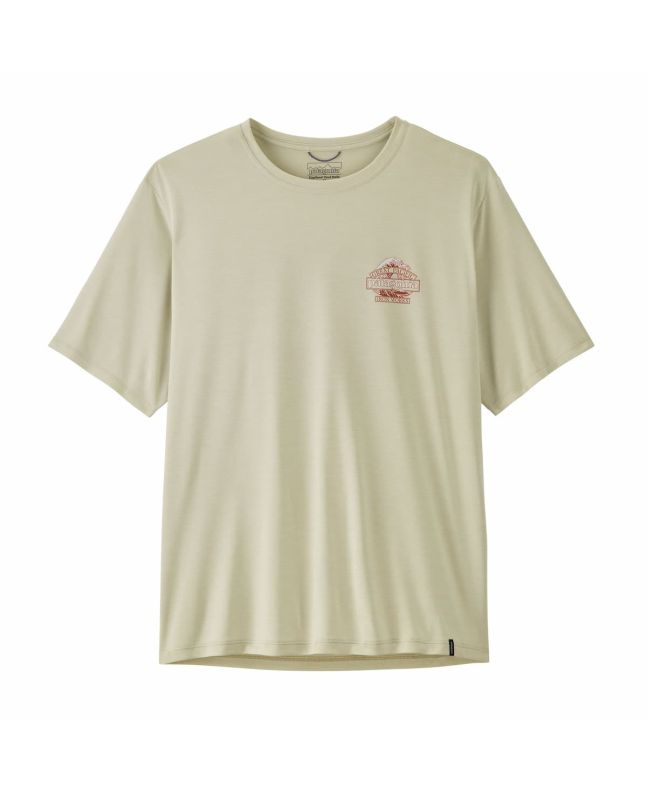 Camiseta técnica Patagonia Capilene Cool Daily Great Waves Dyno White para hombre