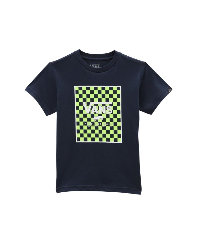 Camiseta de manga corta Vans Print Box azul marino para niño de 2 a 8 años