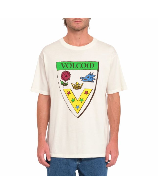Hombre con camiseta de manga corta Volcom Fergadelic Blanca