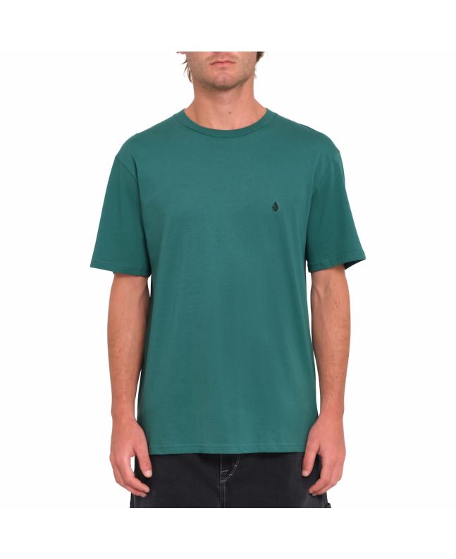 Hombre con camiseta orgánica de manga corta Volcom Stone Blanks Verde Turquesa
