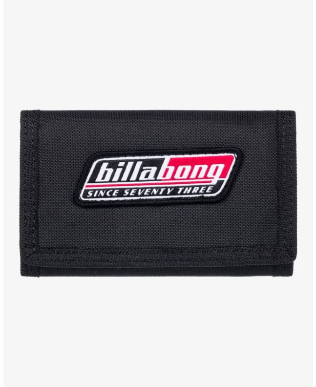 Cartera de velcro con triple pliegue Billabong Walled Lite Negra para hombre