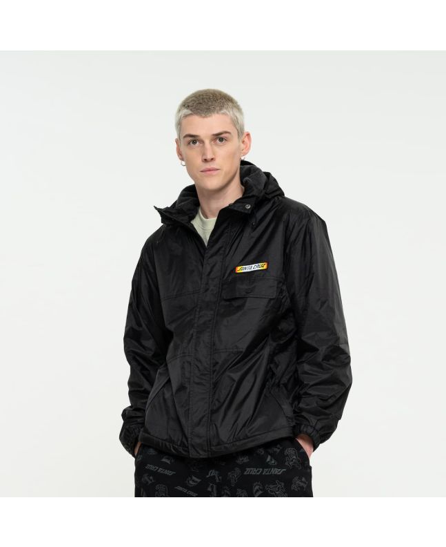 Hombre con Cazadora de capucha Santa Cruz Sundown Jacket negra