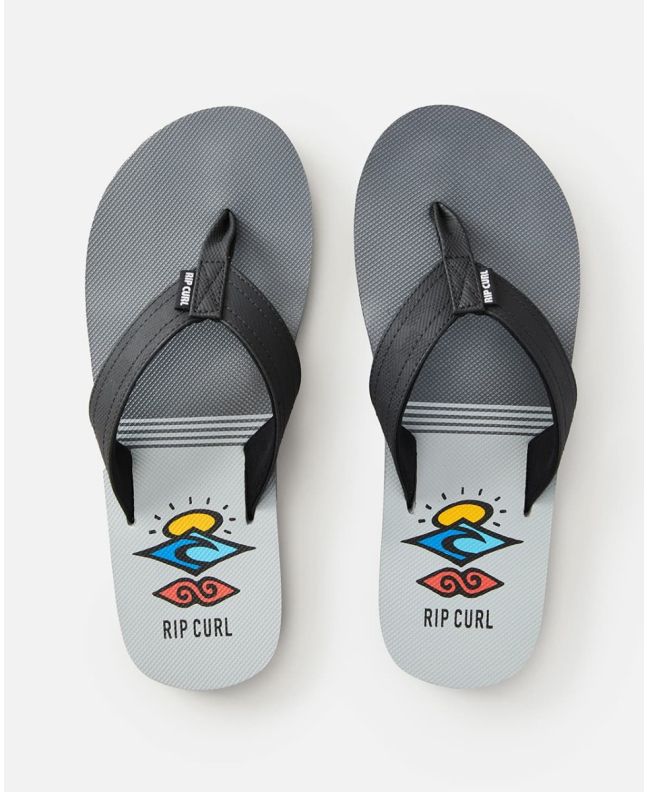 Chanclas Rip Curl Ripper Negras y Grises para hombre