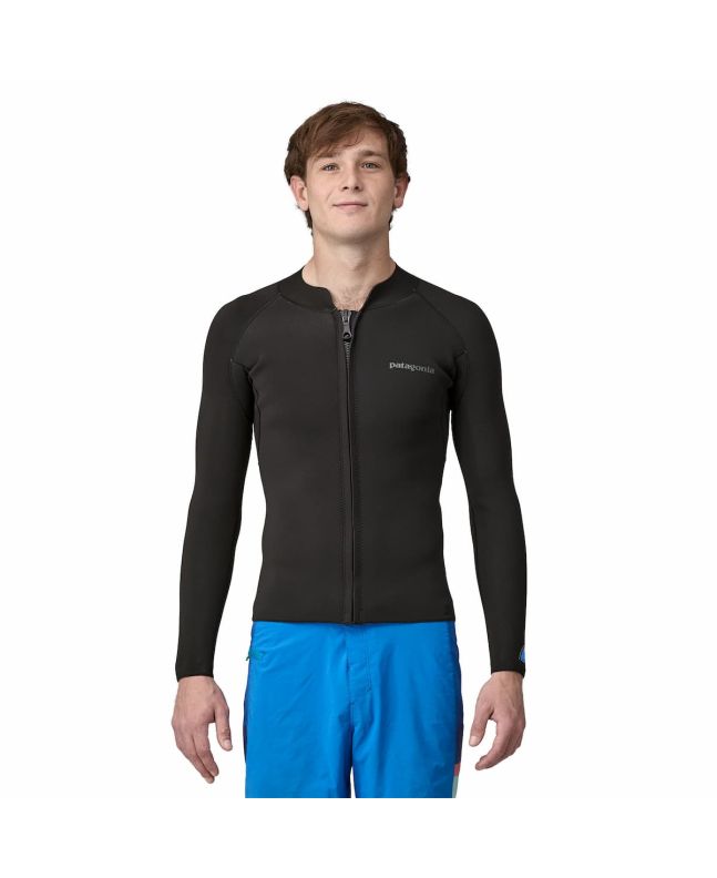 Hombre con Chaquetilla surf Patagonia Yulex Regulator Lite Front Zip de manga larga negra 2mm