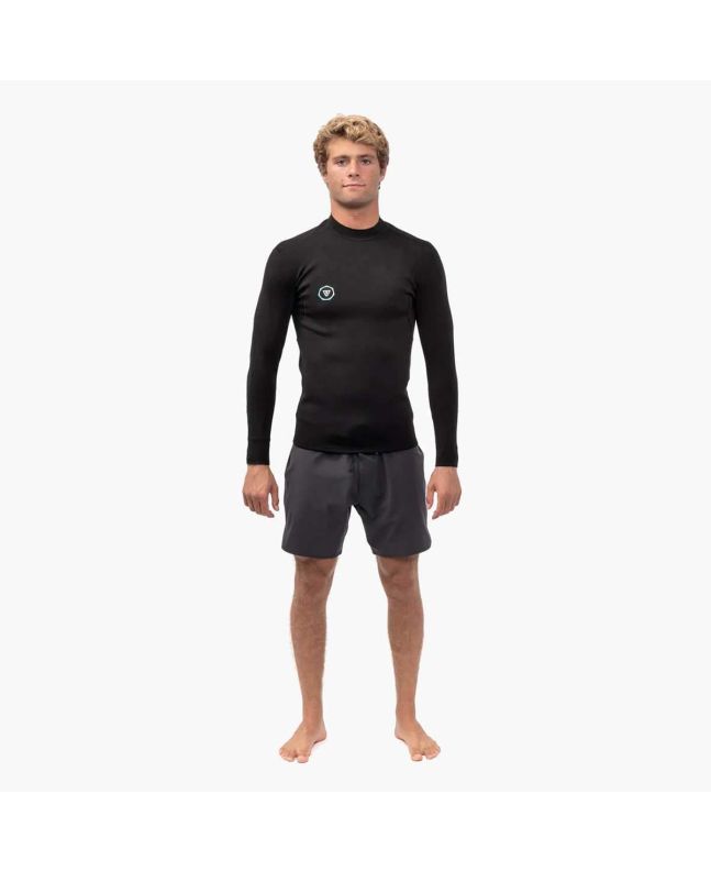 Hombre con Chaquetilla de Neopreno con cremallera posterior Vissla 7 Seas 1mm Negra