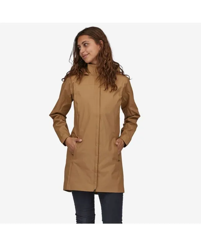Mujer con chubasquero Patagonia W's Torrentshell 3L City Coat marrón