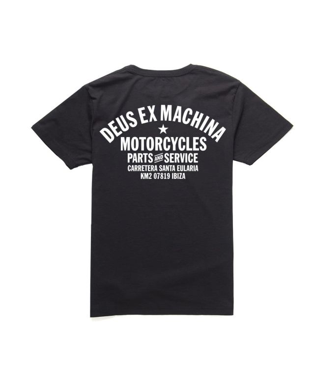 Camiseta de manga corta Deus Ex Machina Ibiza Address negra para hombre
