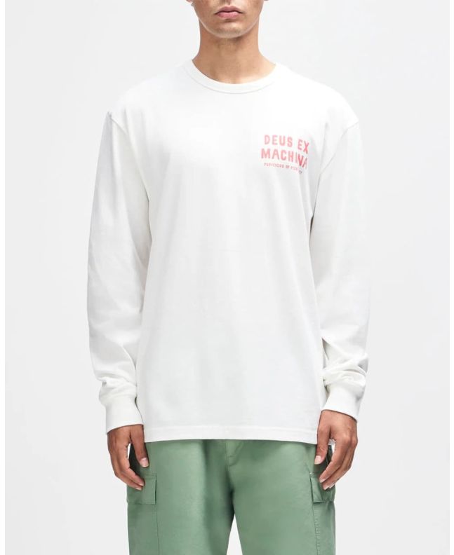 Hombre con Camiseta de manga larga Deus Kumbaya Vintage White