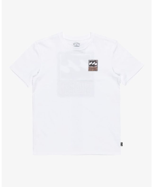Camiseta de manga corta Billabong Youth Stamp Blanca para niño 8-16 años