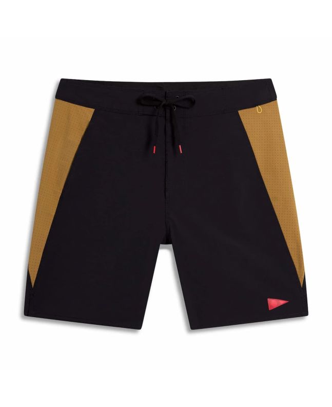 Boardshort Florence Cordura Airtex Negro-Marrón para hombre