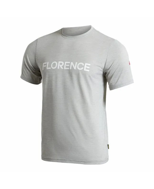 Florence Marine X camiseta técnica Airtex Florence Logo Gris Claro Jaspeado para hombre