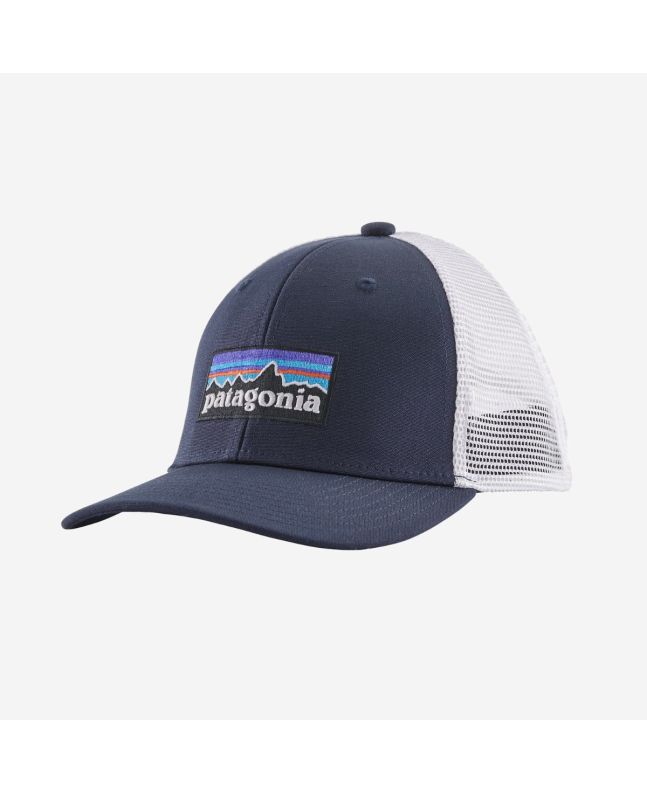 Gorra de malla Patagonia Kids' Trucker P-6 Logo azul marino para niños