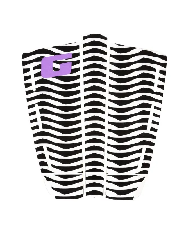 Grip para tabla de surf Gorilla Heritage Warp White blanco y negro Tail Pad 3 piezas 