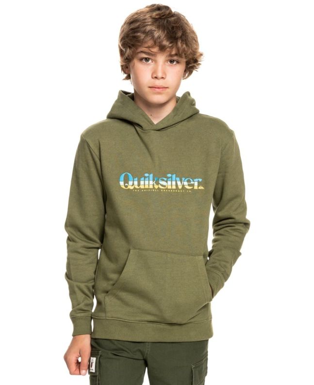 Niño con sudadera de capucha Quiksilver Primary Colours verde 