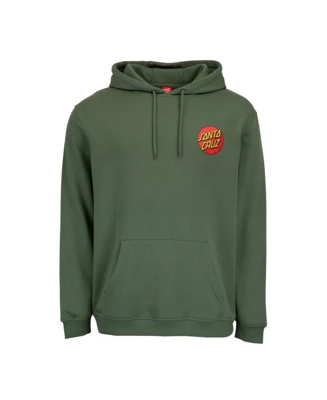 Sudadera con capucha Santa Cruz Classic Dot Chest verde para hombre 