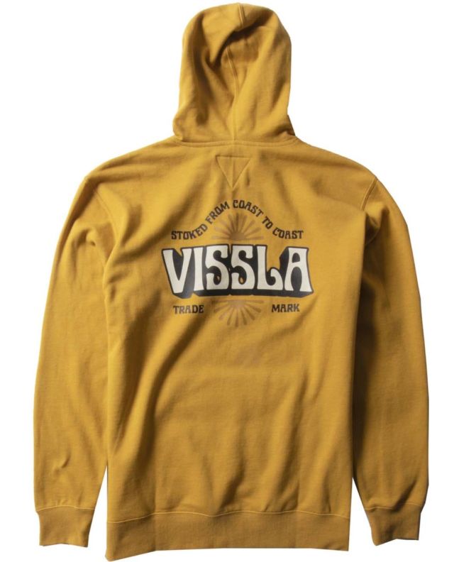 Sudadera con capucha Vissla Coastal Eco amarilla para hombre 