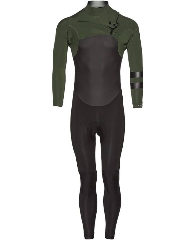 Neopreno Hurley Advantage Plus 3/2 mm Fullsuit verde para hombre frontal
