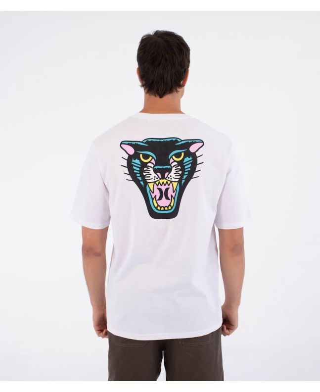 Hombre con Camiseta Hurley ETAM Black Panther blanca