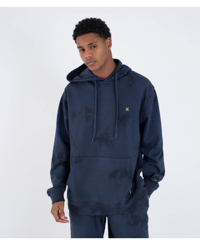 Hombre con sudadera de capucha P&P Toledo Azul Pizarra con estampado tie dye