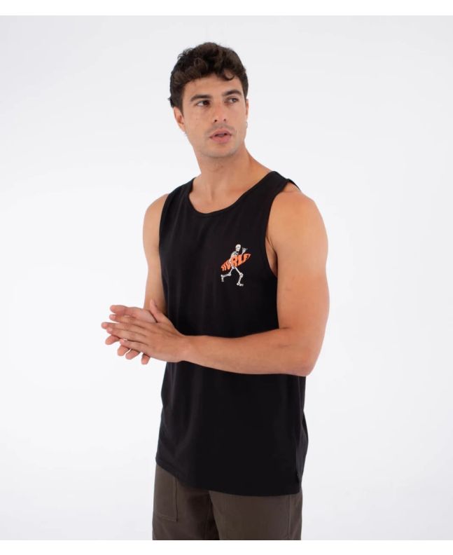 Hombre con camiseta de tirantes Hurley Tank Printing Press Flamingue Negra