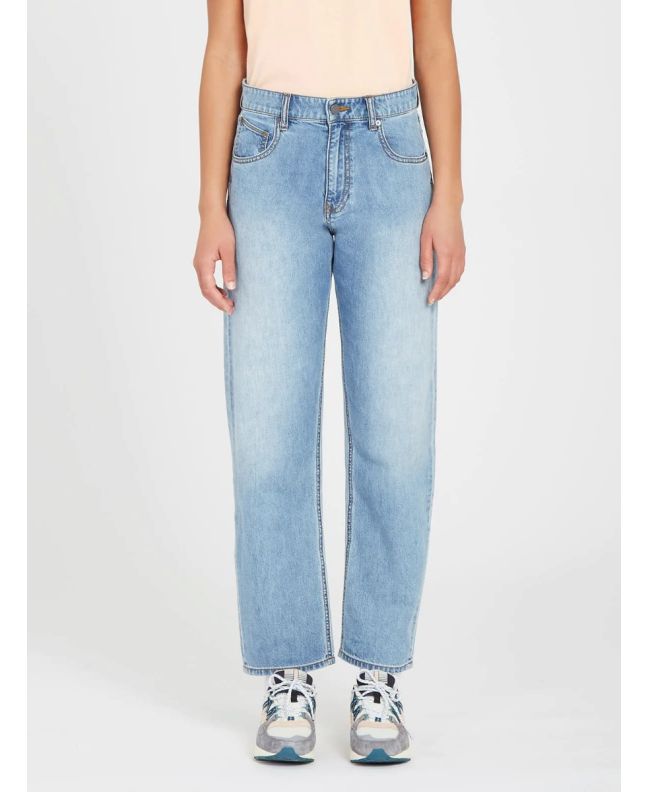 Pantalón Vaquero de talle alto Volcom Daddio azul vintage para mujer 