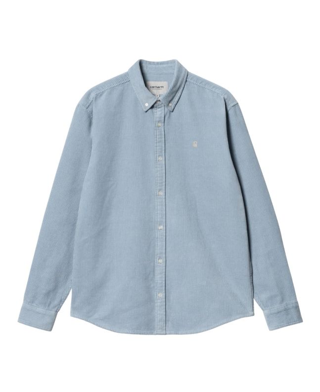 Camisa de pana Carhartt WIP L/S Madison Cord Shirt Dusty Ice / Wax para hombre