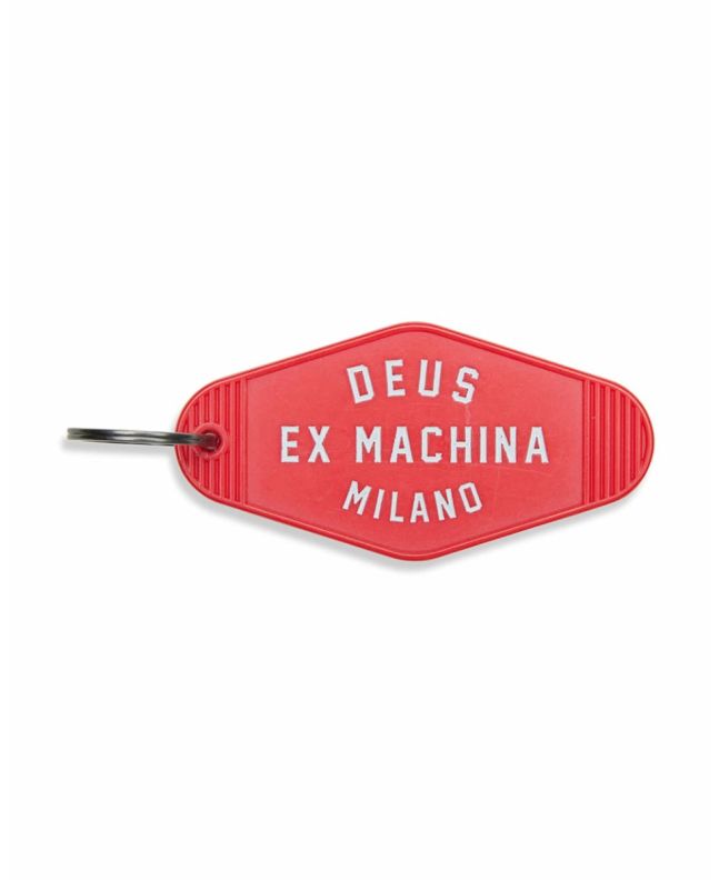 Llavero de plástico Deus Ex Machina Milano Key Tag Rojo